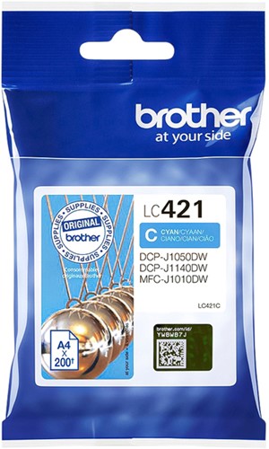 Inktcartridge Brother LC-421 blauw