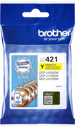 Inktcartridge Brother LC-421 geel