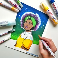 Olie-  en Acrylblok edding 30010 A6 20 vel 300 gram wit-5