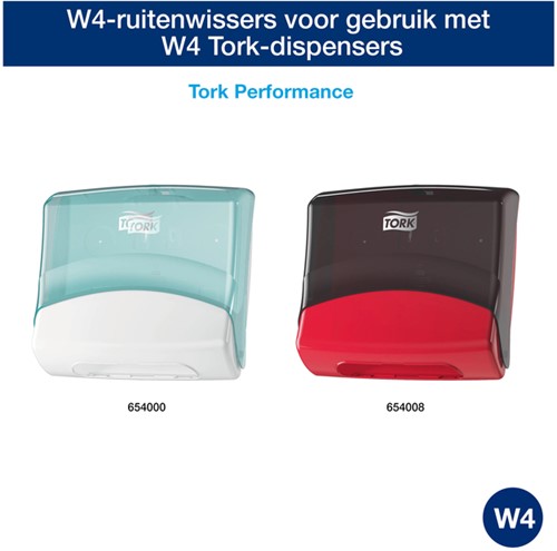 Reinigingsdoek Tork W4 Premium gevouwen 1-laags 4x75 vel wit 473179-3