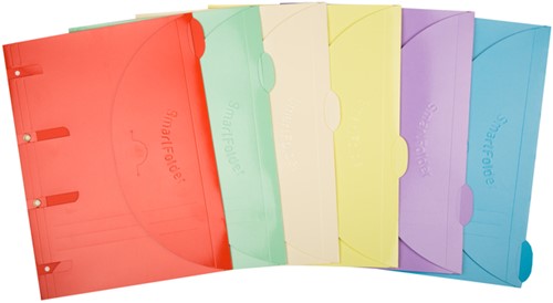 Smartfolder geperforeerde opbergmappen gelamineerd A4 assorti 6 stuks-2
