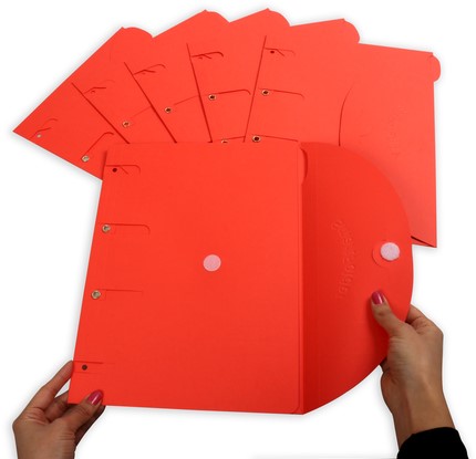 Smartfolder geperforeerde opbergmappen A4 Rood 6 stuks-2