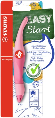 Rollerpen STABILO Easyoriginal  rechts M pastel poederroze blister