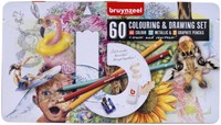 Tekenset Bruynzeel Creatives creatieve kunstenaars blik à 60 delen