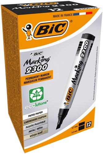 Viltstift Bic 2300 ecolutions schuin medium zwart-2