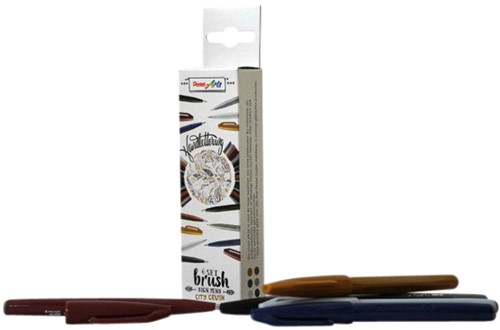 Brushpen Pentel Sign SES15C City Crush assorti 6 stuks-3