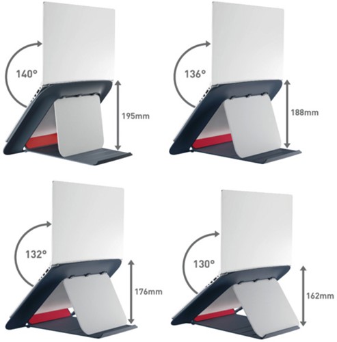 Laptopstandaard Leitz Ergo Cosy verstelbaar recyled grijs-3