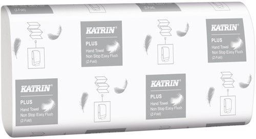Handdoek Katrin Plus z-vouw 2-laags 203x240mm 15x160 vel wit 61624-2
