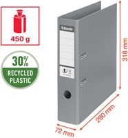Ordner Esselte No.1 72mm PP 30% gerecycled folie Multipack zwart 5 stuks-8