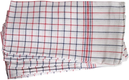 Theedoek Cleaninq nationale ruit 65x65cm 6 stuks