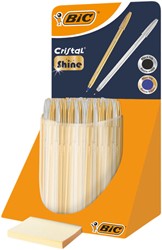 Balpen BIC Cristal medium goud en zilver