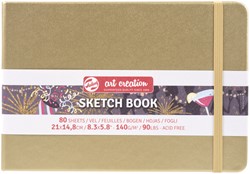 Schetsboek Talens Art Creation 80 witte vellen 140gr 210x150mm witgoud