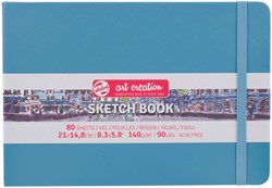 Schetsboek Talens Art Creation 80 witte vellen 140gr 210x150mm blauw