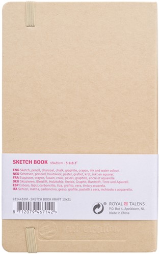 Schetsboek Talens Art Creation 80 witte vellen 140gr 130x210mm kraft-2