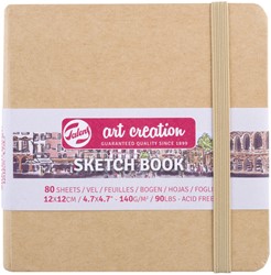 Schetsboek Talens Art Creation 80 witte vellen 140gr 120x120mm kraft