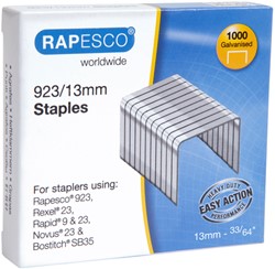 Nieten Rapesco Heavy Duty 923 13mm 1000 stuks zilver