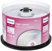 DVD-R Philips 4.7GB 16x SP 50 stuks
