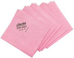 Microvezeldoeken Vileda Pro rood 5 stuks