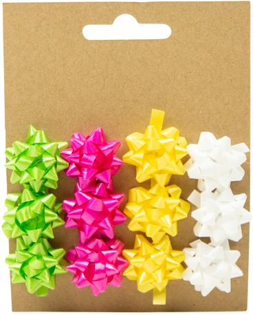 Mini strikken groen/roze/geel/wit 12 stuks