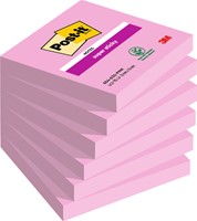 Memoblok Post-it 654 Super Sticky 76x76mm roze 90 vel