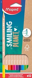 Kleurpotlood Maped Smiling Planet set à 12 kleuren