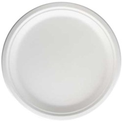 Bord IEZZY Ø260mm suikerriet 50 stuks wit