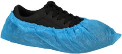 Schoenovertrek CMT 40mu geruwd maat 36-46 CPE blauw 100 stuks