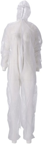 Overall CMT M non-woven ritssluiting PP wit 50 stuks