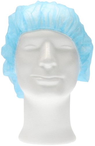 Haarnet CMT bouffant non-woven L 53cm PP blauw 100 stuks