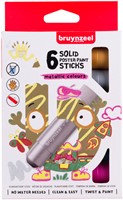 Verfstiften Bruynzeel Kids set à 6 metallickleuren