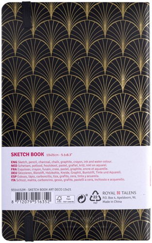 Schetsboek Talens Art Creation 80 witte vellen 140gr 130x210mm art deco-2