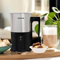 Melkopschuimer Inventum 240ml zwart met rvs-1
