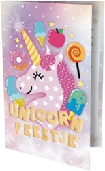 Uitnodigingen Eenhoorn 17.5x12.2cm