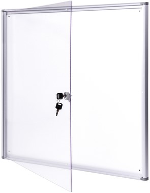 Binnenvitrine wand MAULextraslim whiteboard 6xA4 met slot-2
