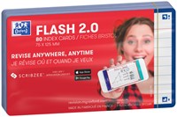 Flashcard Oxford 2.0 75x125mm 80 vel 250gr lijn blauw-1