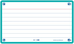 Flashcard Oxford 2.0 75x125mm 80 vel 250gr lijn mint