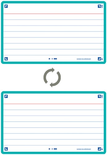 Flashcard Oxford 2.0 75x125mm 80 vel 250gr lijn mint-3