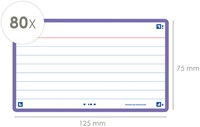 Flashcard Oxford 2.0 75x125mm 80 vel 250gr lijn paars-2