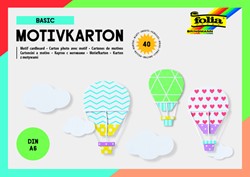 Fotokarton Folia A6 40vel met basisdesigns assorti