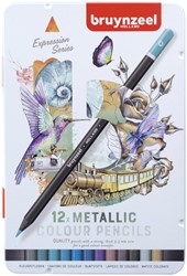 Kleurpotlood Bruynzeel Expression set à 12 stuks metallic