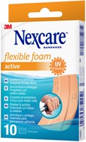 Wondpleister Nexcare active flexible foam waterbestendig 6x10cm 10 stuks-3