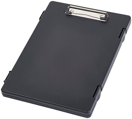 Klembordkoffer MAULtred A4 staand met opbergvak zijopening PP zwart-2