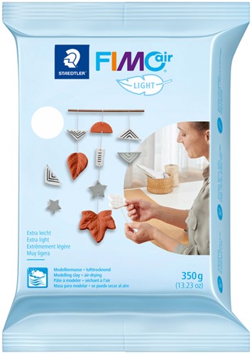 Boetseerklei Staedtler Fimo air light 8130 350 gram wit