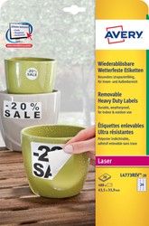 Etiket Avery L4773REV-20 63.5x33.9mm wit 480 stuks