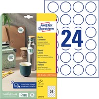 Etiket Avery Zweckform L3415-10 rond 40mm wit 240stuks-2