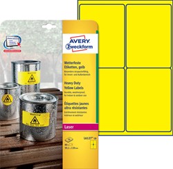 Etiket Avery L6127-20 99.1x139mm geel 80 stuks