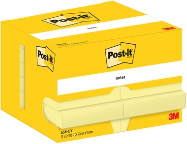 Memoblok Post-it 656 51x76mm canary yellow 12 stuks-3