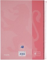 Notitieboek Oxford Touch Europeanbook A4+ 4-gaats lijn 80vel pastel roze-2