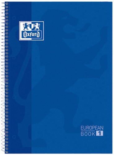 Notitieboek Oxford Classic Europeanbook A4+ 4-gaats lijn 160 pagina's donkerblauw