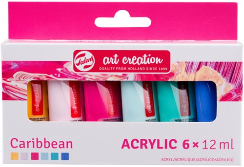 Acrylverf Talens Art Creation Caribbean assorti 6 tubes à 12ml